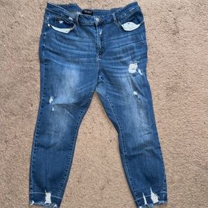 Judy blue jeans. Worn a lot, still in good shape